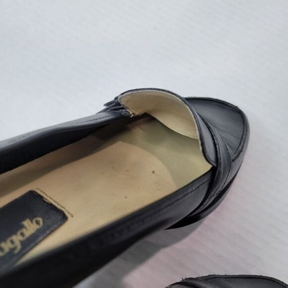 Papagallo Spin Black Leather Loafers Size 9 M - Picture 8 of 12